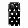 Classic Polka Dot Glass Phone Case for iPhone 16 Pro Max