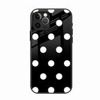 Classic Polka Dot Glass Phone Case for iPhone 16 Pro Max