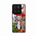 Rainy Day Cartoon Glass Phone Case for Motorola G57 Power 5G