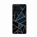Midnight Gold Geometric Premium Glass Phone Case for iQOO 9T 5G