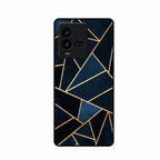 Midnight Gold Geometric Premium Glass Phone Case for iQOO 9T 5G