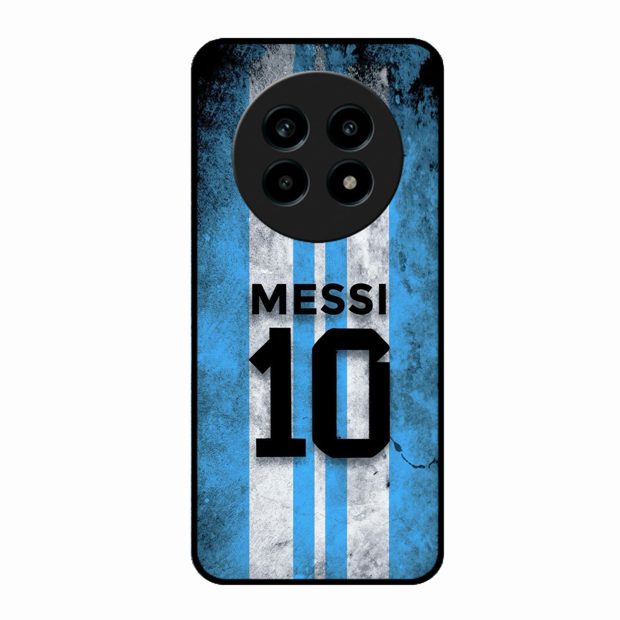 Blue Stripes Number 10 Football Glass Phone Case for Realme 13 Pro 5G