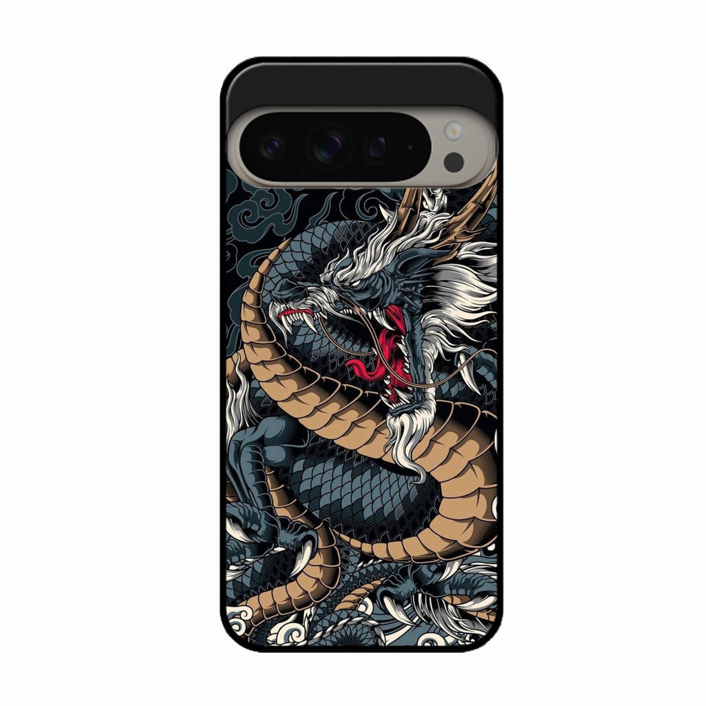 Midnight Dragon Glass Phone Case for Google Pixel 9 Pro Xl