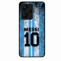Blue Stripes Number 10 Football Glass Phone Case for Redmi Note 13 Pro Plus 5G