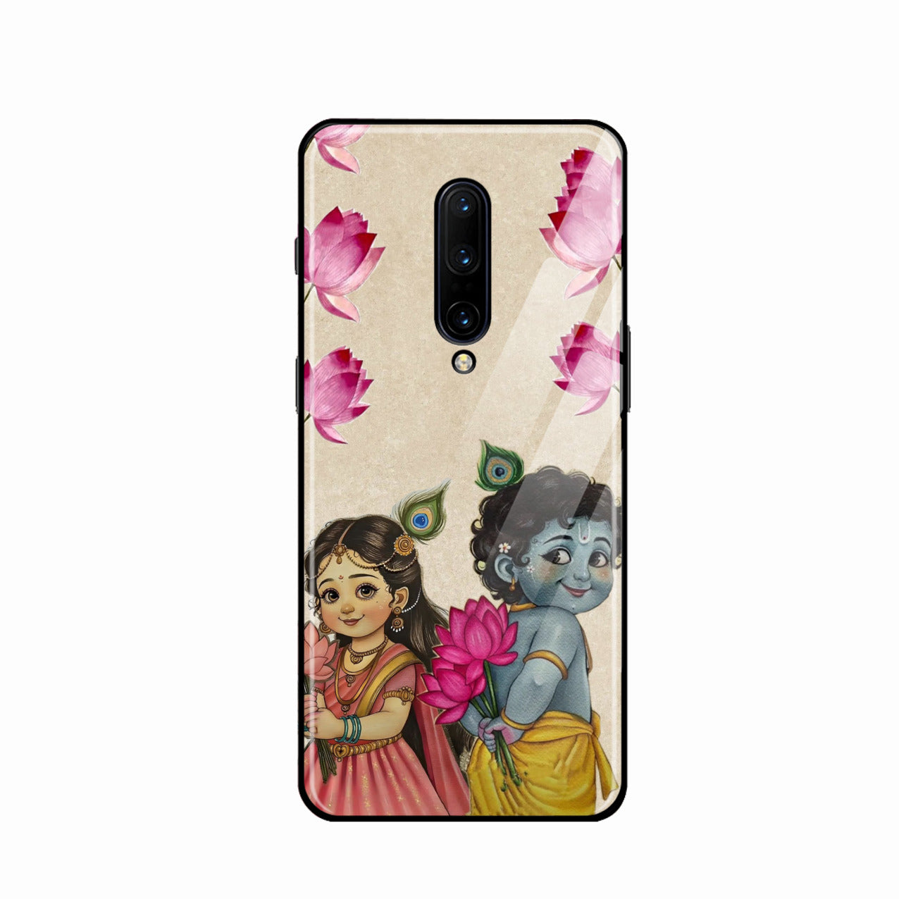 Krishna Eternal Lotus Glass Case for Oneplus 8