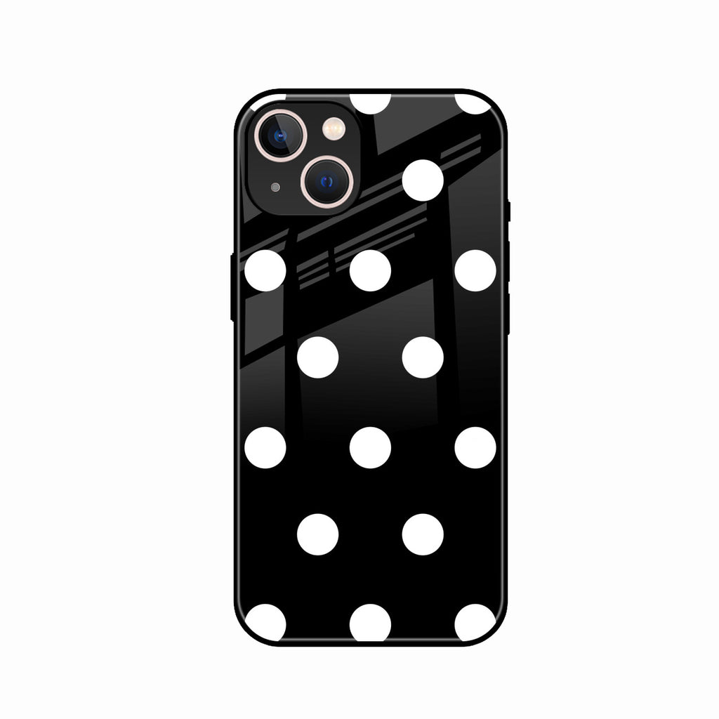 Classic Polka Dot Glass Phone Case for iPhone 13 mini