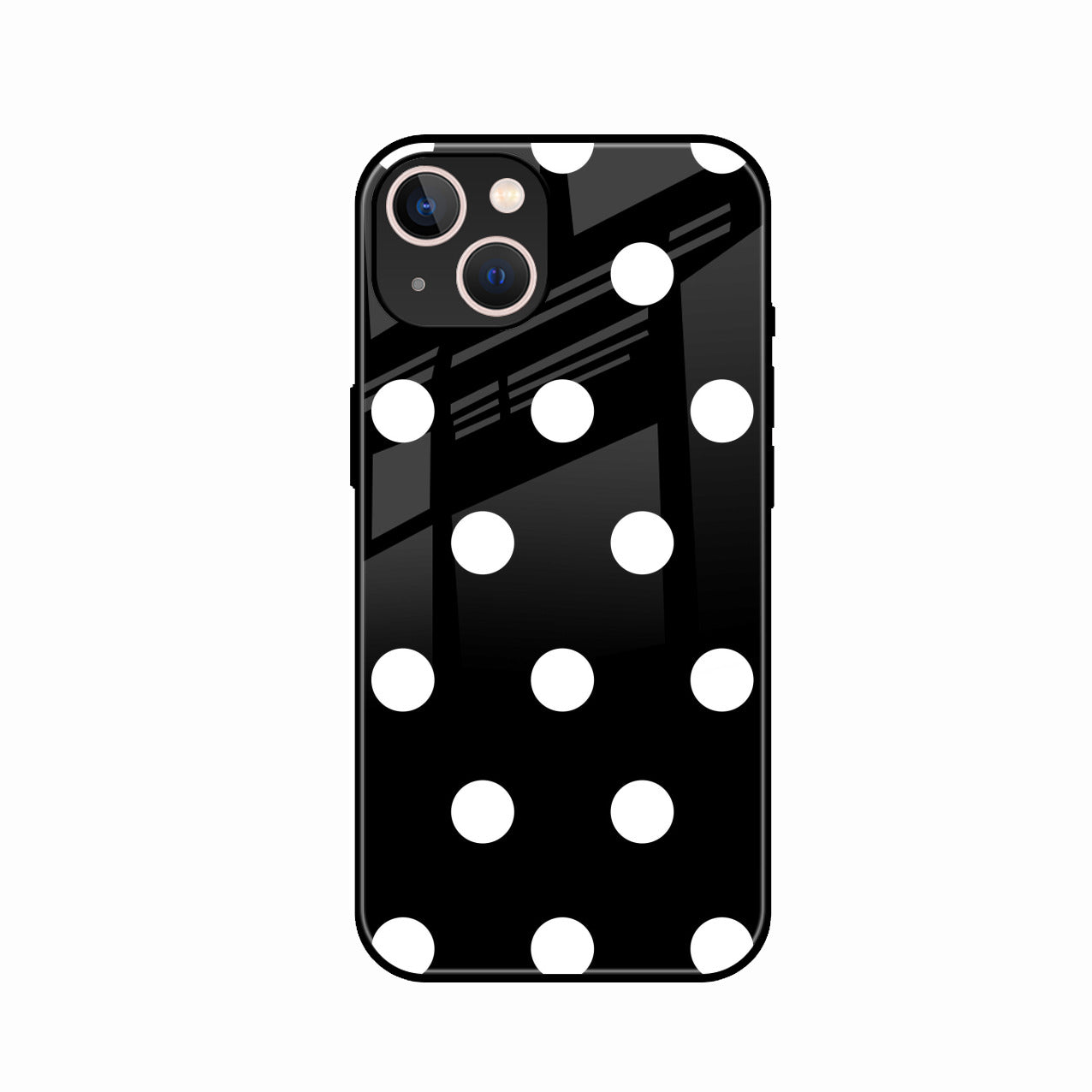 Classic Polka Dot Glass Phone Case for iPhone 13 mini