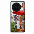 Rainy Day Cartoon Glass Phone Case for Vivo X90 Pro 5G