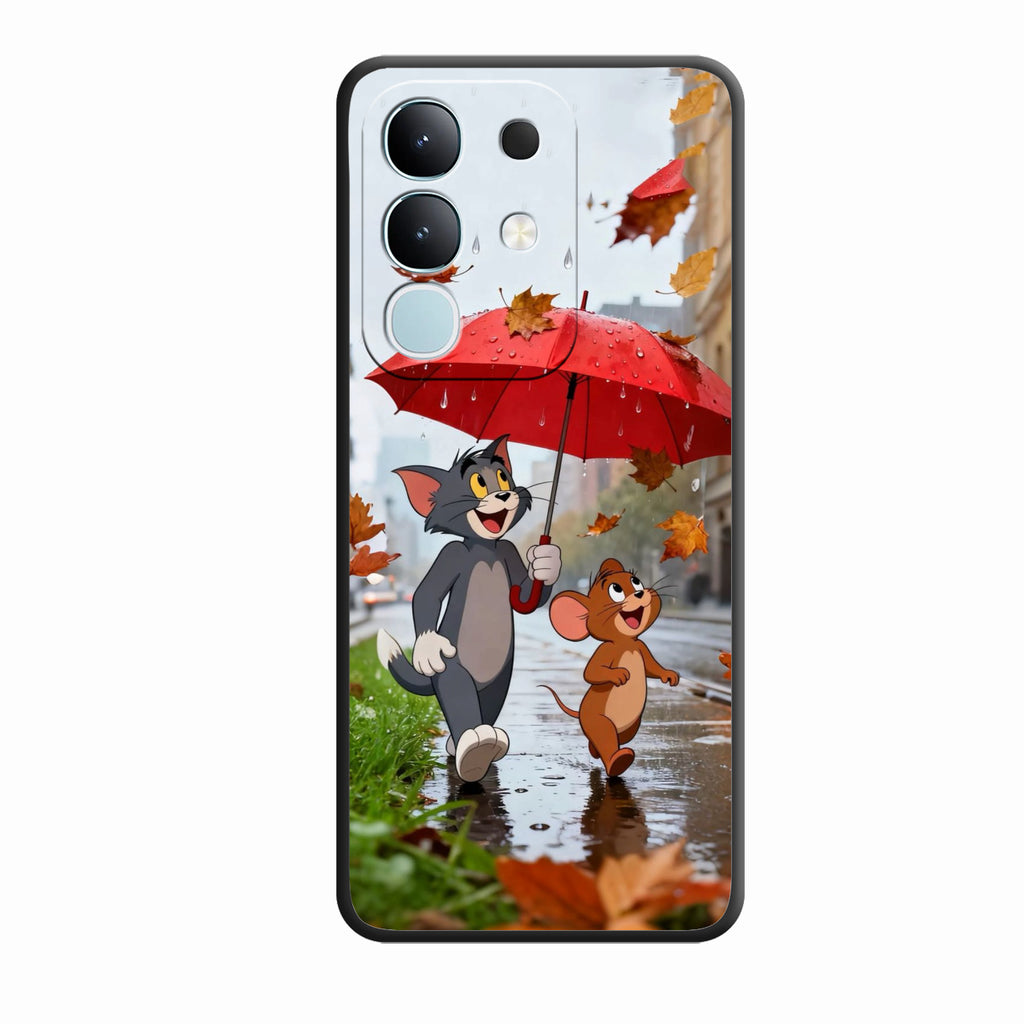 Rainy Day Cartoon Glass Phone Case for Vivo Y31 Pro 5G