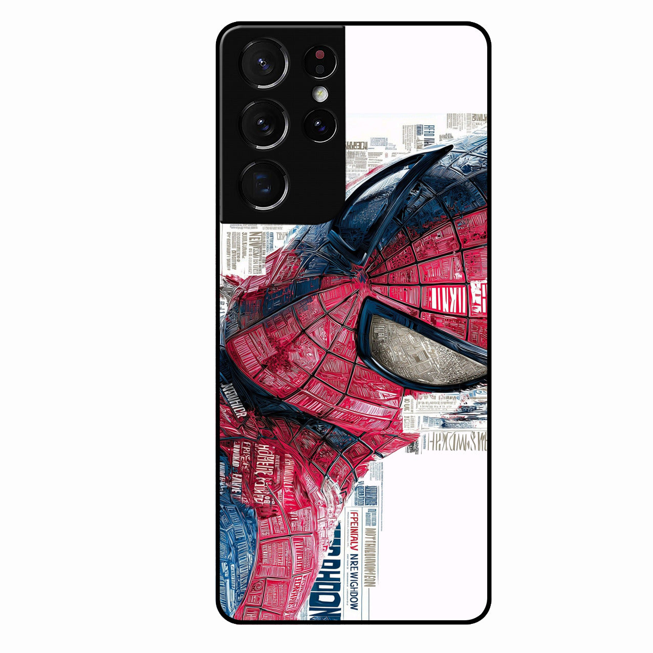 Red Blue Web Hero Glass Phone Cover for Samsung Galaxy S21 Ultra