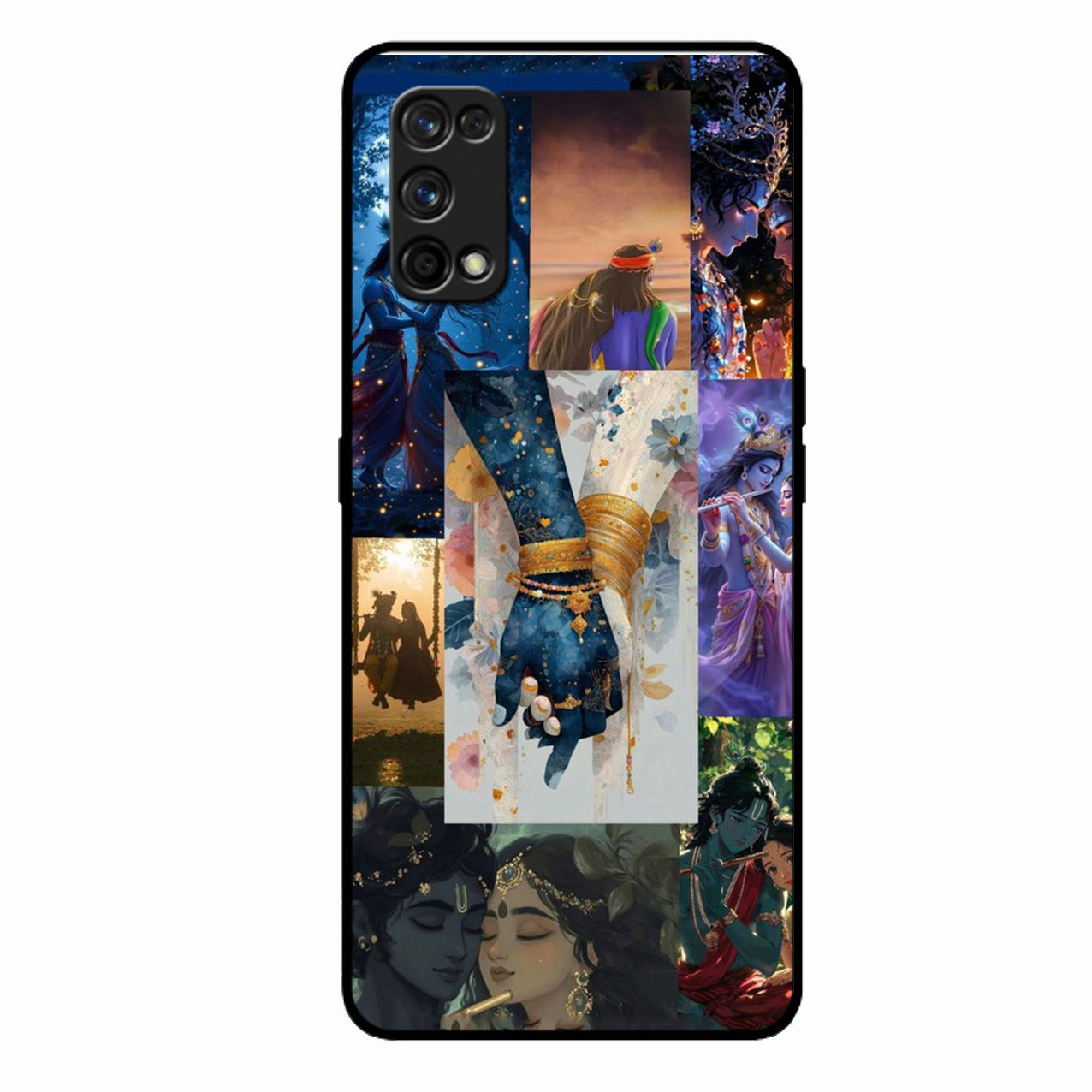 Eternal Radha Krishna Love Glass Phone Case for Realme 7 Pro