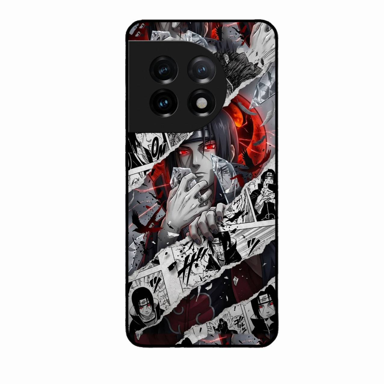 Itachi Uchiha Manga Collage Glass Phone Case for Oneplus 11 5G
