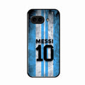 Blue Stripes Number 10 Football Glass Phone Case for Google Pixel 10A 5G