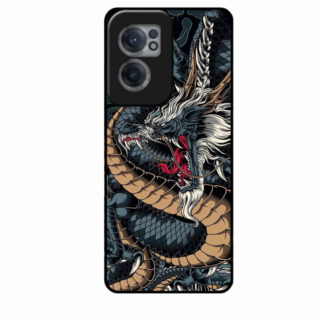 Midnight Dragon Glass Phone Case for Oneplus Nord Ce 2 5G