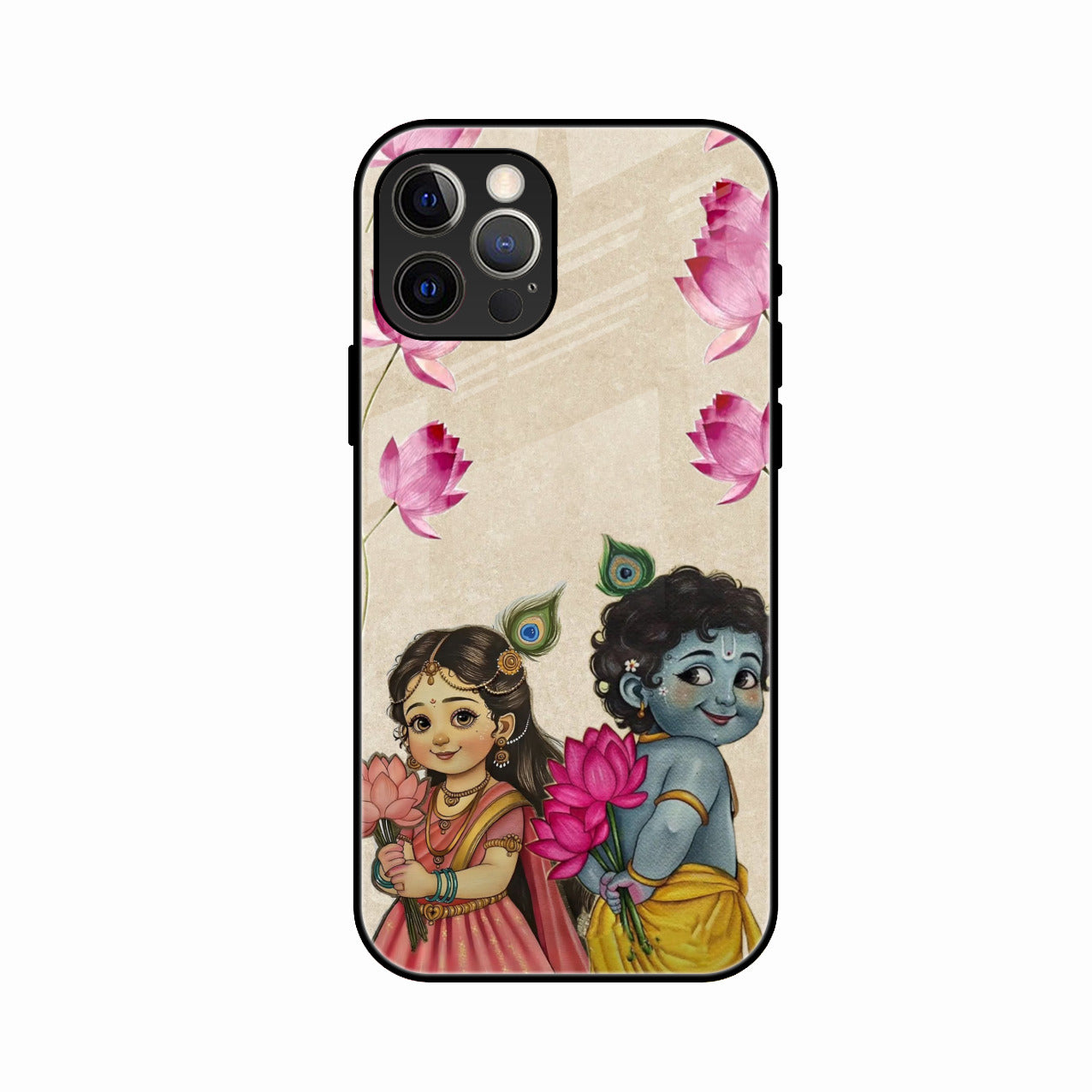 Krishna Eternal Lotus Glass Case for iPhone 12 Pro Max