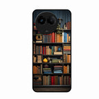 Colorful Bookshelf Art Glass Case Cover for Realme C67 5G