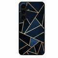 Midnight Gold Geometric Premium Glass Phone Case for Samsung Galaxy S24 5G