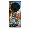 Cartoon Scooter Adventure Premium Glass Phone Case for Vivo X100 5G