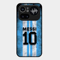 Blue Stripes Number 10 Football Glass Phone Case for Nothing Phone 4A Pro 5G
