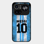 Blue Stripes Number 10 Football Glass Phone Case for Nothing Phone 4A Pro 5G