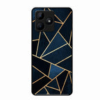 Midnight Gold Geometric Premium Glass Phone Case for Realme C53
