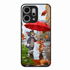 Rainy Day Cartoon Glass Phone Case for Oppo Reno 14 Pro 5G