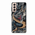 Midnight Dragon Glass Phone Case for Samsung Galaxy S21 Fe 5G