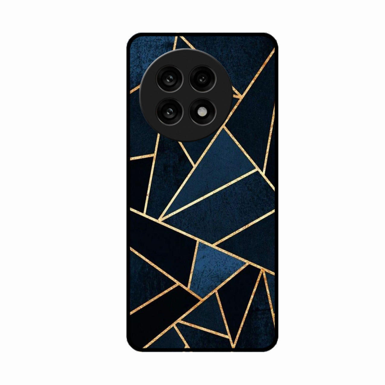 Midnight Gold Geometric Premium Glass Phone Case for Oneplus 13R 5G