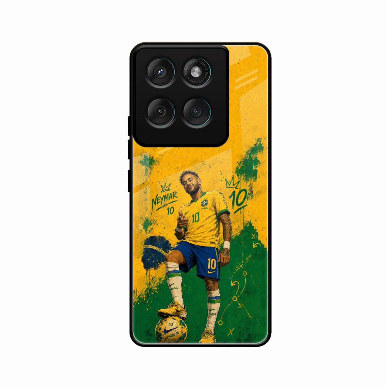 Golden Striker Glass Phone Case for Motorola Edge 60 5G