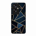 Midnight Gold Geometric Premium Glass Phone Case for Oppo A79 5G