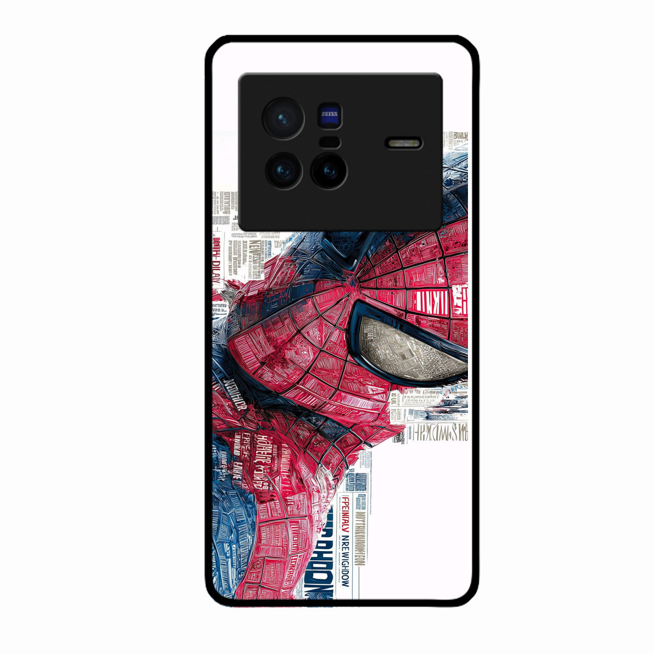Red Blue Web Hero Glass Phone Cover for Vivo X80 5G