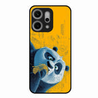 Cute Panda Sketch Premium Glass Phone Case for Oppo Reno 14 Pro 5G