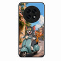 Cartoon Scooter Adventure Premium Glass Phone Case for Oppo F31 Pro Plus 5G