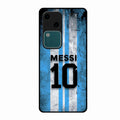 Blue Stripes Number 10 Football Glass Phone Case for Vivo V30 5G