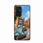Cartoon Scooter Adventure Premium Glass Phone Case for Oneplus 9 Pro 5G