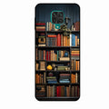 Colorful Bookshelf Art Glass Case Cover for Redmi Note 9 Pro Max