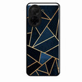 Midnight Gold Geometric Premium Glass Phone Case for Poco C71