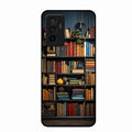 Colorful Bookshelf Art Glass Case Cover for Vivo Y75 4G