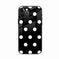 Classic Polka Dot Glass Phone Case for iPhone 16 Pro