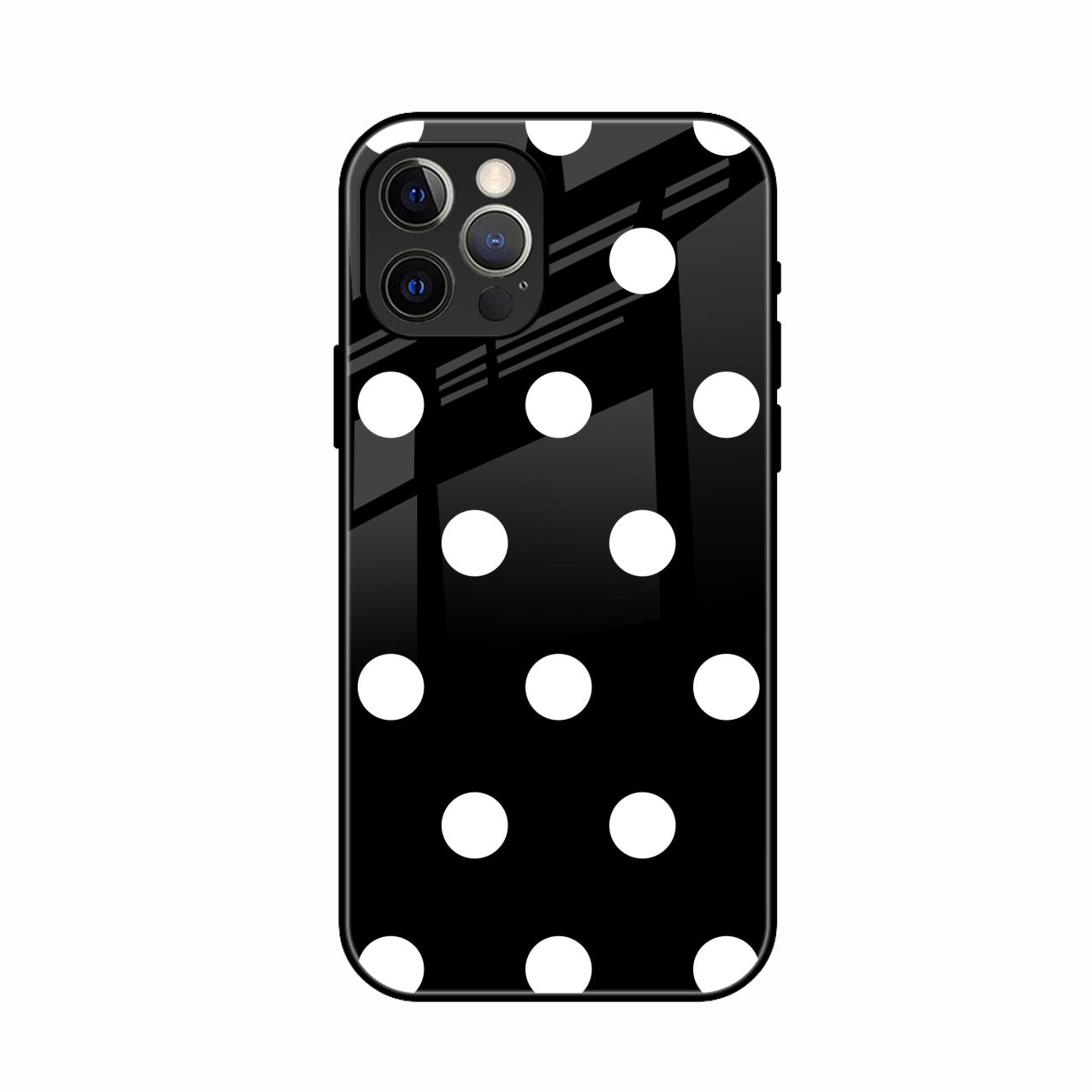 Classic Polka Dot Glass Phone Case for iPhone 16 Pro