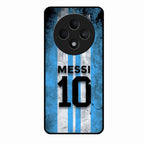 Blue Stripes Number 10 Football Glass Phone Case for Oppo F27 5G