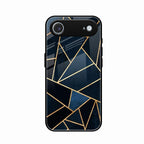 Midnight Gold Geometric Premium Glass Phone Case for iPhone Air
