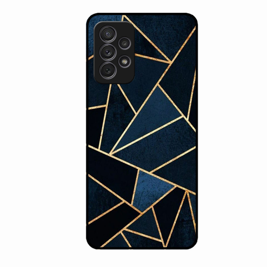 Midnight Gold Geometric Premium Glass Phone Case for Samsung Galaxy A53 5G