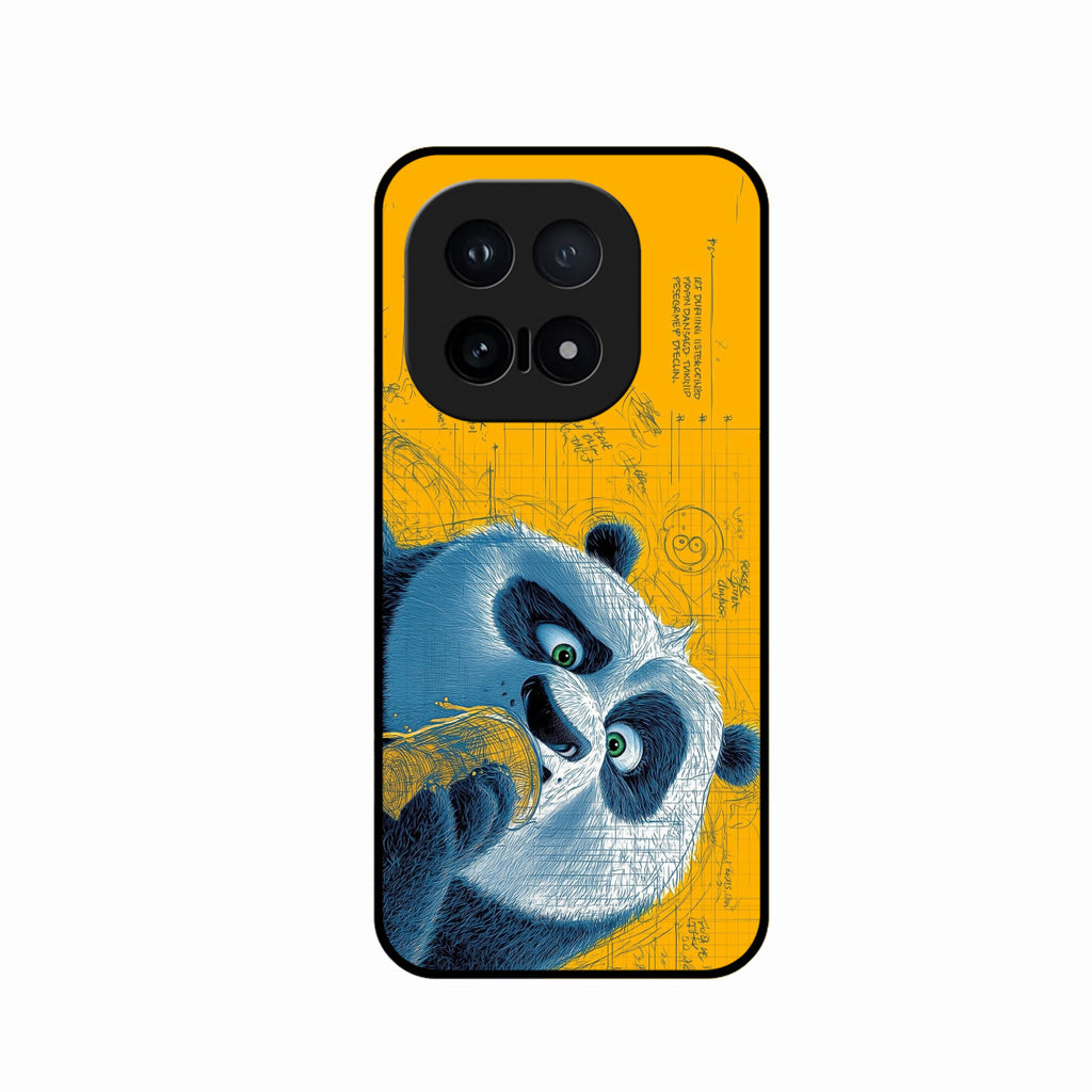 Cute Panda Sketch Premium Glass Phone Case for iQOO 15 5G