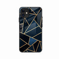 Midnight Gold Geometric Premium Glass Phone Case for iPhone 12