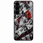 Itachi Uchiha Manga Collage Glass Phone Case for Samsung Galaxy S24 Plus 5G