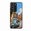 Cartoon Scooter Adventure Premium Glass Phone Case for Realme P3 Lite 5G
