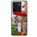 Rainy Day Cartoon Glass Phone Case for Vivo Y300 Plus 5G