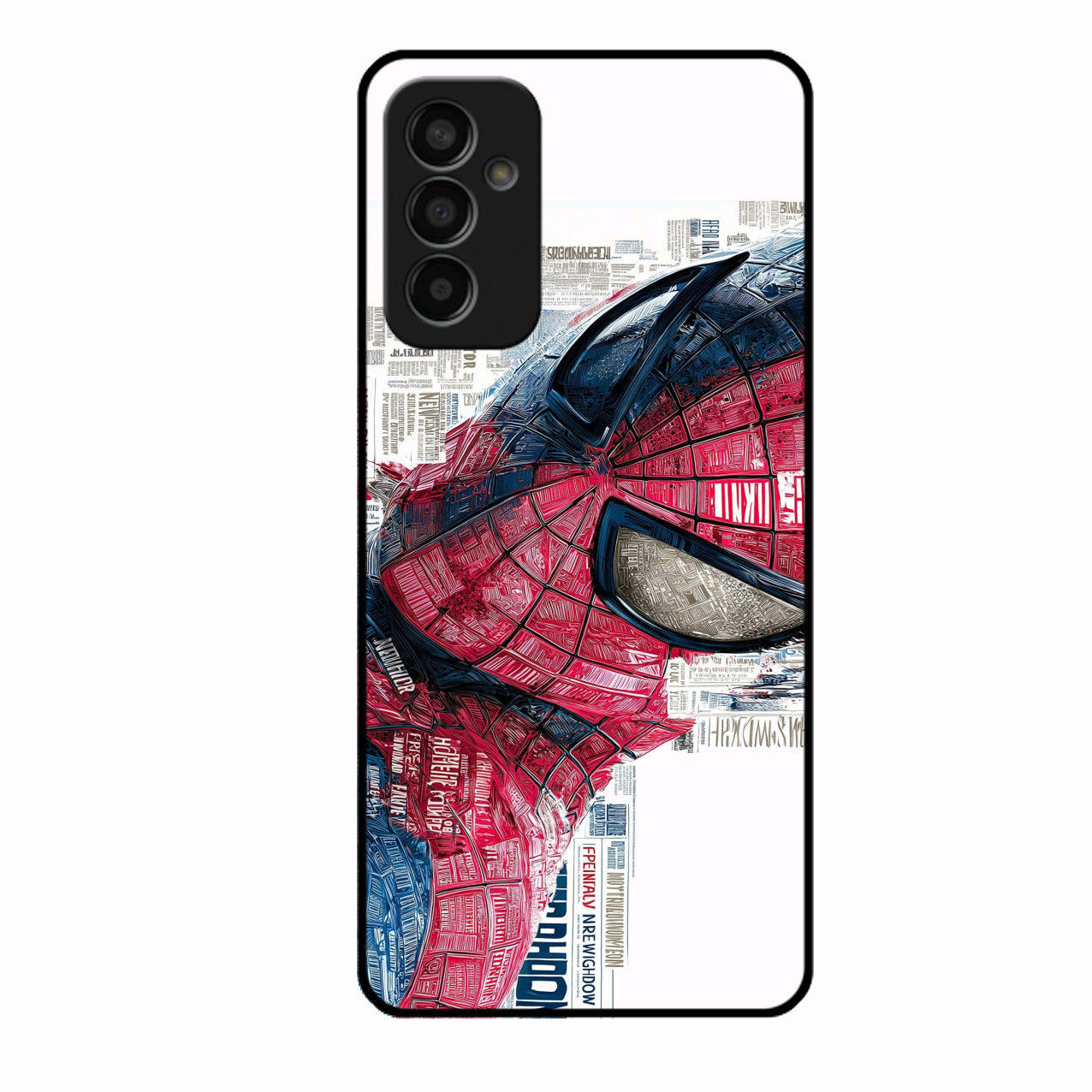Red Blue Web Hero Glass Phone Cover for Samsung Galaxy F13