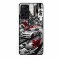 Japanese Wave Drift Racing Premium Glass Phone Case for Redmi Note 11 Pro 5G